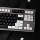 Black & White 104+46 Keys MSA Profile ABS Doubleshot Keycaps Set for Cherry MX Mechanical Keyboard